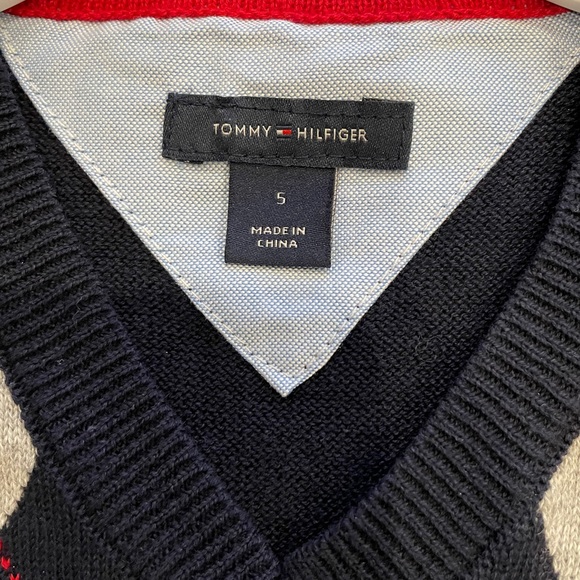Tommy Hilfiger blue argyle sweater vest - Picture 3 of 6